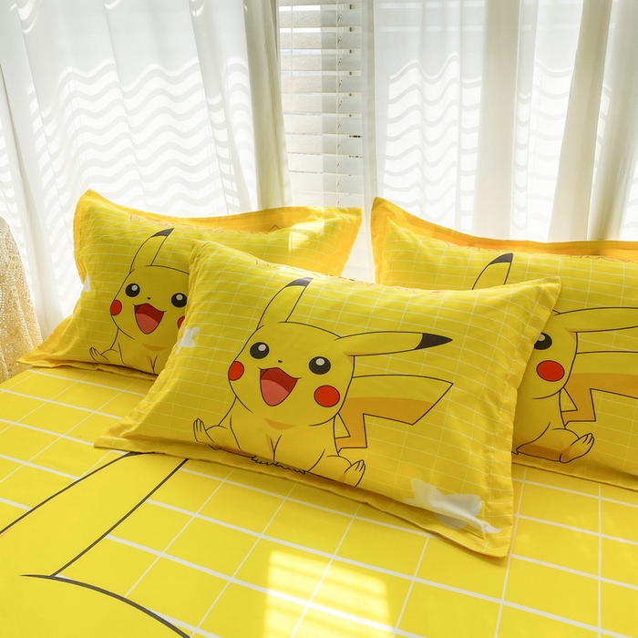 91家纺网 家纺一手货源 找家纺 一电 2026新品卡通床单床笠棕垫床套防尘罩席床垫保护套卡通儿童上下床床单床笠-第三批 网红皮卡丘