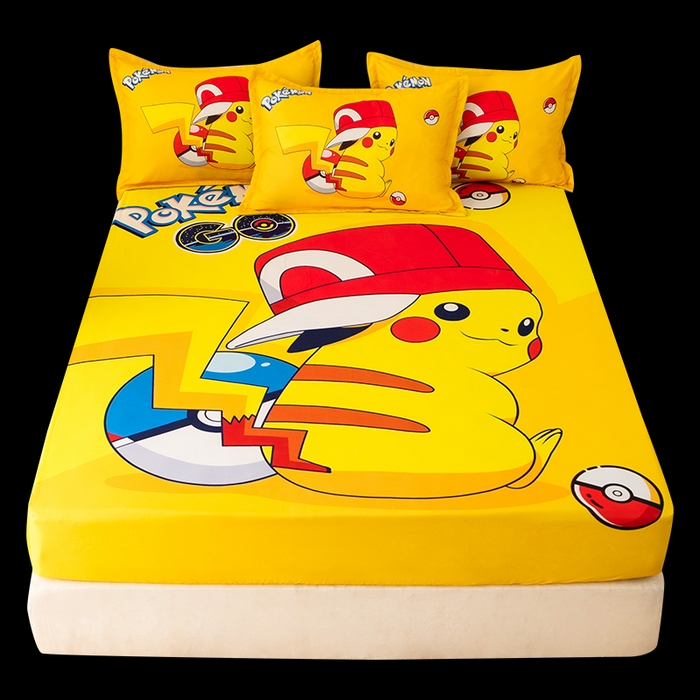 91家纺网 家纺一手货源 找家纺 一电 2026新品卡通床单床笠棕垫床套防尘罩席床垫保护套卡通儿童上下床床单床笠-第三批 小红帽皮卡丘