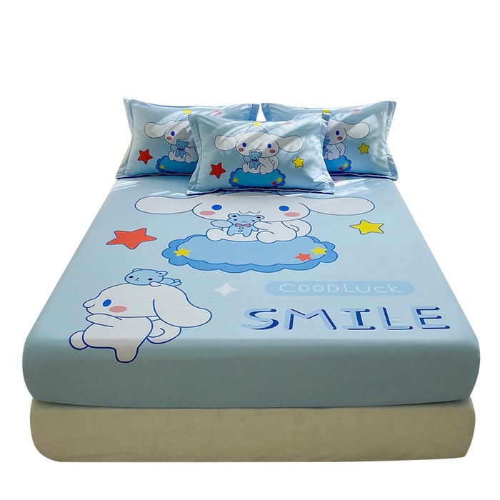 91家纺网 家纺一手货源 找家纺 一电 2026新品卡通床单床笠棕垫床套防尘罩席床垫保护套卡通儿童上下床床单床笠-第三批 小熊玉桂狗