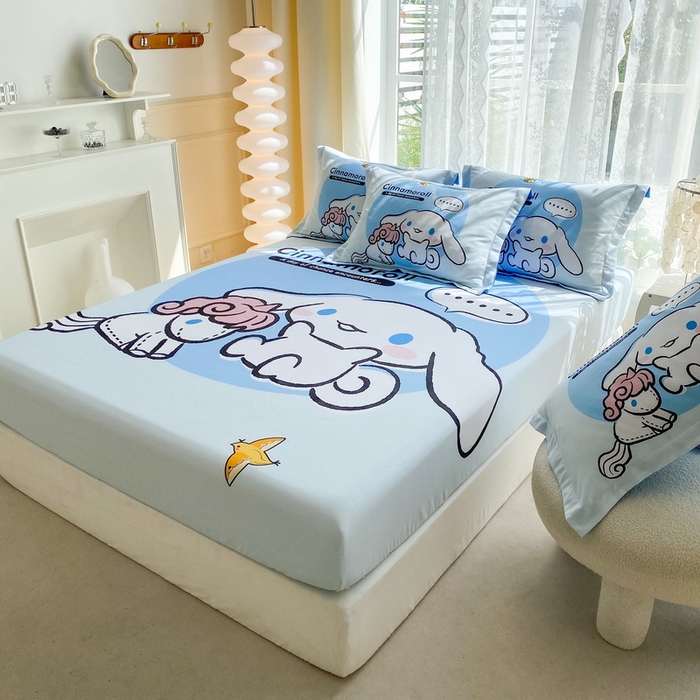 91家纺网 家纺一手货源 找家纺 一电 2026新款卡通床单床笠棕垫床套防尘罩席床垫保护套卡通儿童上下床单床笠-第四批 可爱玉桂狗