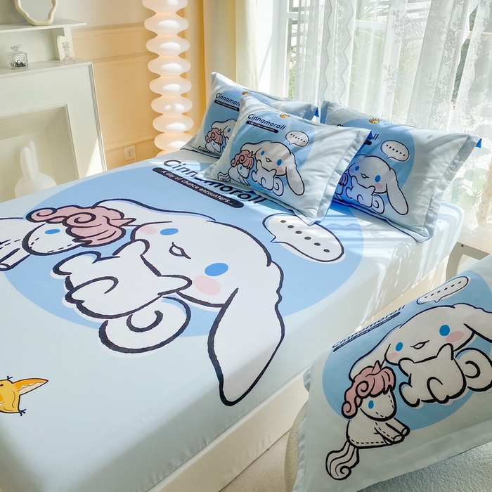 91家纺网 家纺一手货源 找家纺 一电 2026新款卡通床单床笠棕垫床套防尘罩席床垫保护套卡通儿童上下床单床笠-第四批 可爱玉桂狗