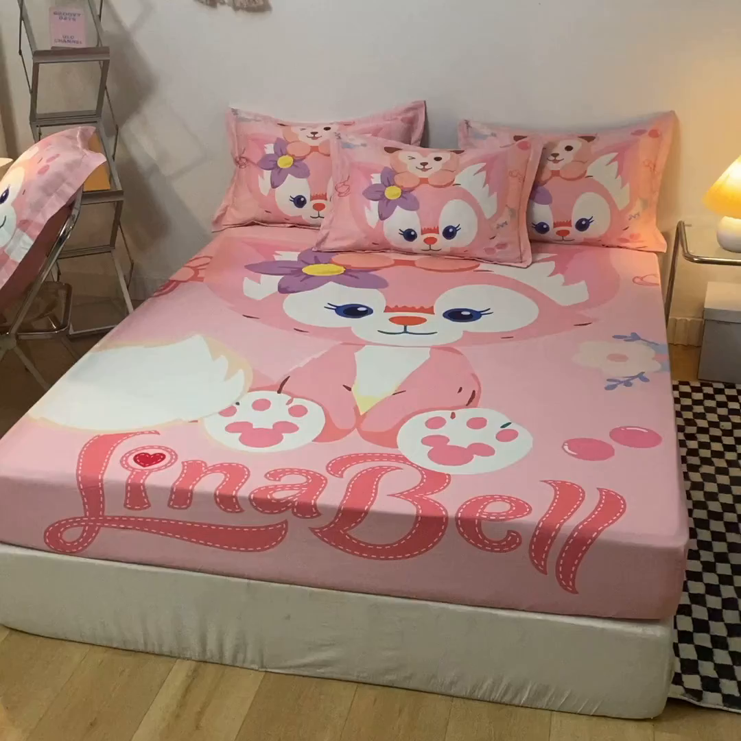 91家纺网 家纺一手货源 找家纺 （总）一电 2026新款卡通床单床笠棕垫床套防尘罩席床垫保护套卡通儿童上下铺床单床笠-第五批