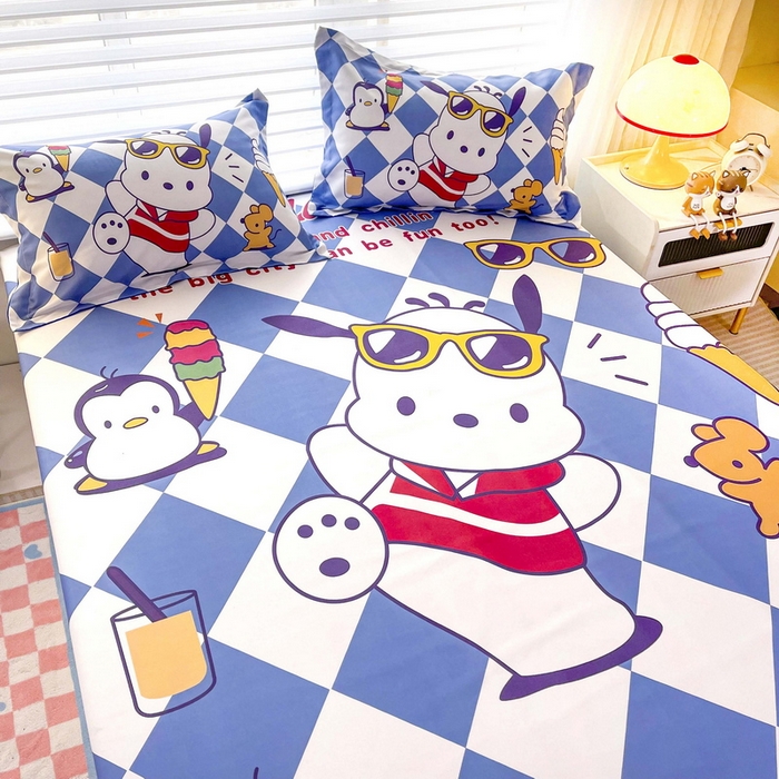 91家纺网 家纺一手货源 找家纺 一电 2026新款卡通床单床笠棕垫床套防尘罩席床垫保护套卡通儿童上下床单床笠-第四批 舞动帕狗