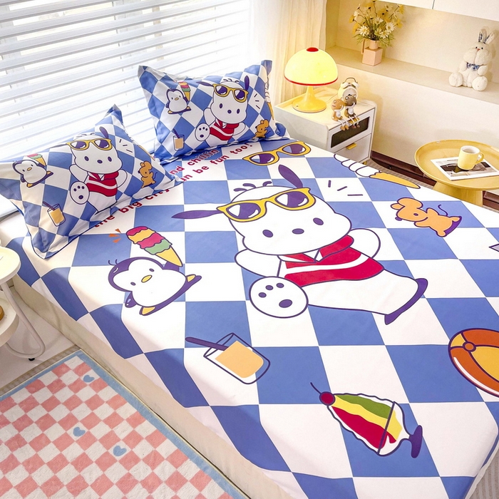 91家纺网 家纺一手货源 找家纺 一电 2026新款卡通床单床笠棕垫床套防尘罩席床垫保护套卡通儿童上下床单床笠-第四批 舞动帕狗