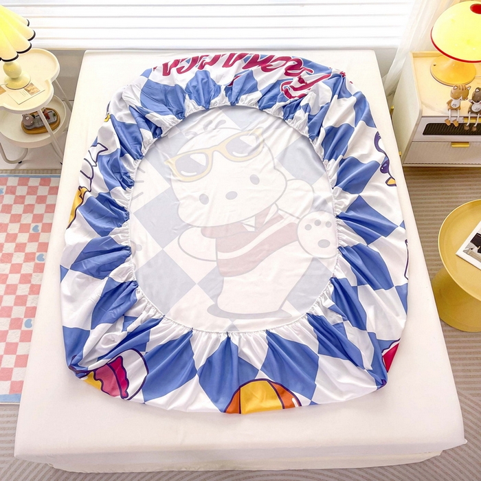 91家纺网 家纺一手货源 找家纺 一电 2026新款卡通床单床笠棕垫床套防尘罩席床垫保护套卡通儿童上下床单床笠-第四批 舞动帕狗