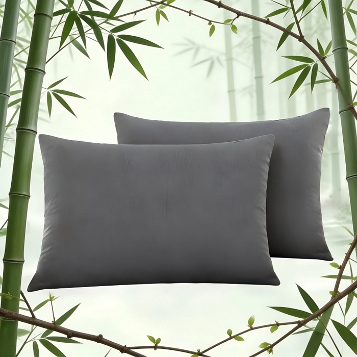 91家纺网 家纺一手货源 找家纺 伊赛家纺 2026新款竹纤维单品枕套系列 灰色