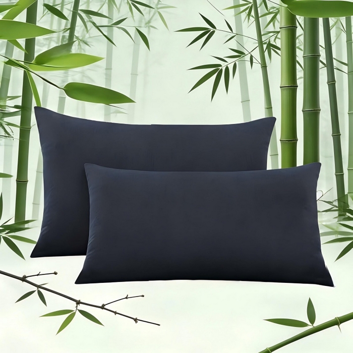 91家纺网 家纺一手货源 找家纺 伊赛家纺 2026新款竹纤维单品枕套系列 深蓝色