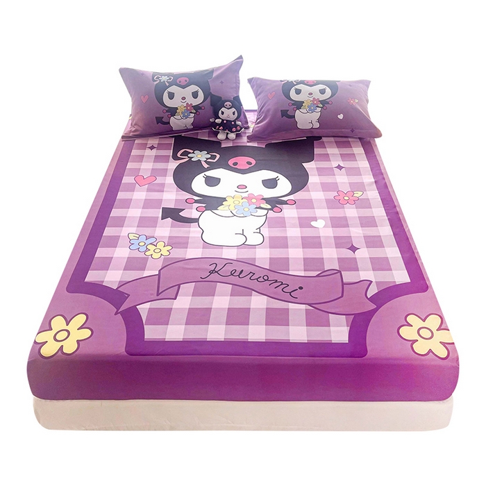 91家纺网 家纺一手货源 找家纺 一电 2026新款卡通床单床笠棕垫床套防尘罩席床垫保护套卡通儿童上下床单床笠-第四批 小花库洛米