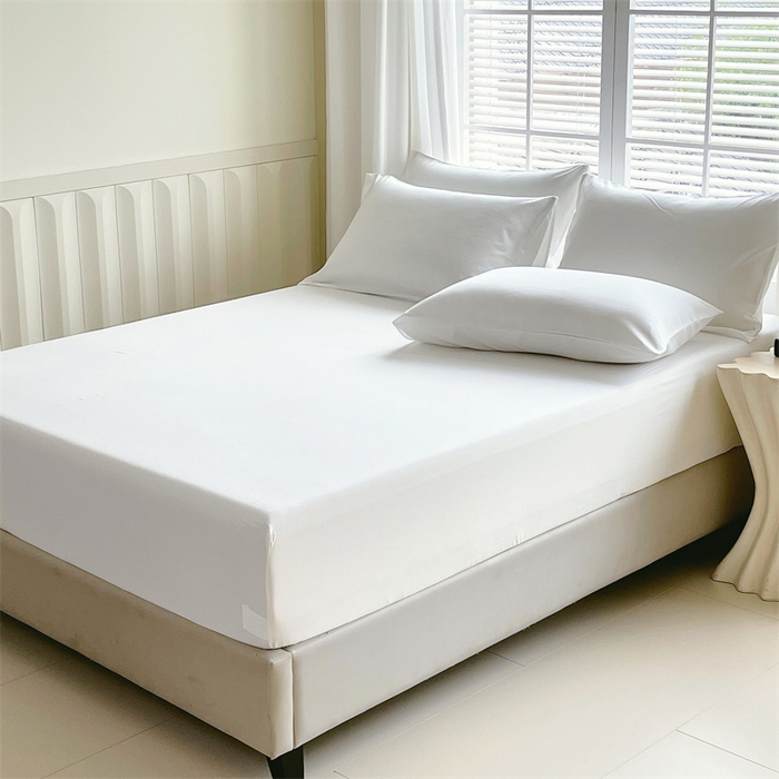 91家纺网 家纺一手货源 找家纺 伊赛家纺 2026新款竹纤维单品床笠系列 白色