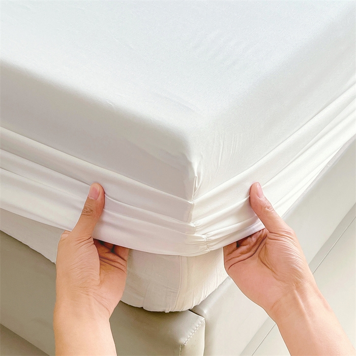 91家纺网 家纺一手货源 找家纺 伊赛家纺 2026新款竹纤维单品床笠系列 白色