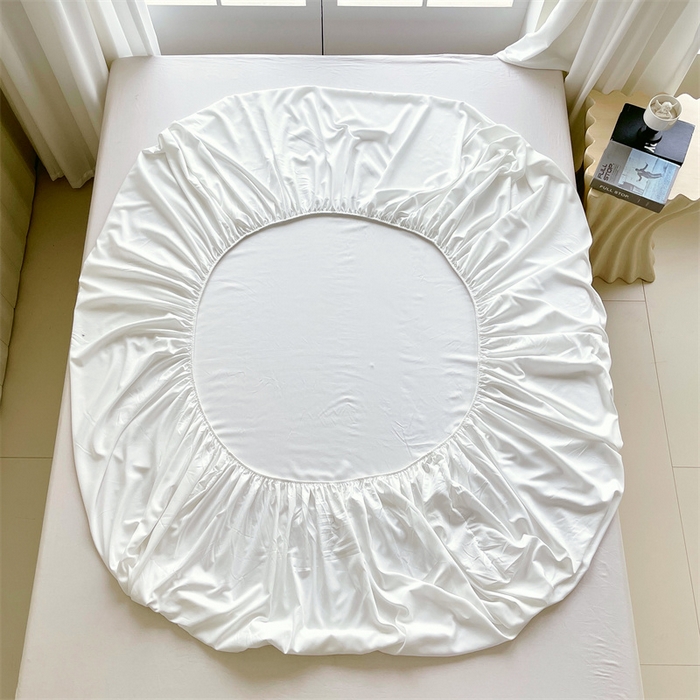 91家纺网 家纺一手货源 找家纺 伊赛家纺 2026新款竹纤维单品床笠系列 白色