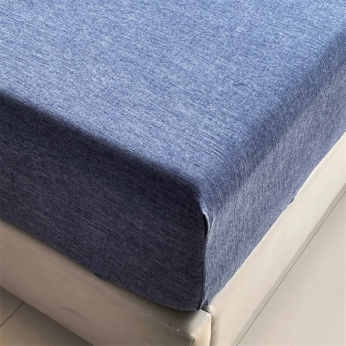 91家纺网 家纺一手货源 找家纺 伊赛家纺 2026新款竹纤维单品床笠系列 曙光蓝