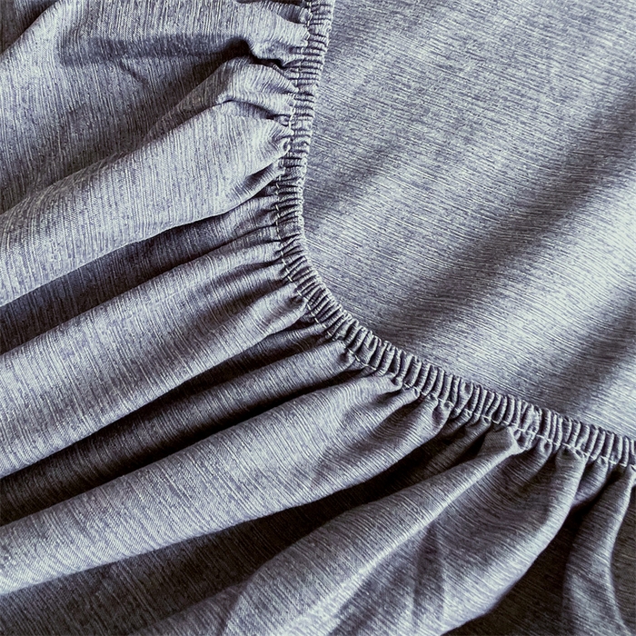 91家纺网 家纺一手货源 找家纺 伊赛家纺 2026新款竹纤维单品床笠系列 浅灰