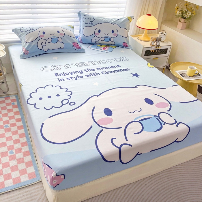 91家纺网 家纺一手货源 找家纺 一电 2026新款卡通床单床笠棕垫床套防尘罩席床垫保护套卡通儿童上下铺床单床笠-第五批 休息玉桂狗