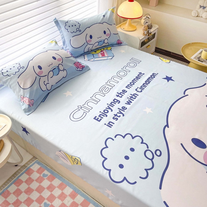 91家纺网 家纺一手货源 找家纺 一电 2026新款卡通床单床笠棕垫床套防尘罩席床垫保护套卡通儿童上下铺床单床笠-第五批 休息玉桂狗