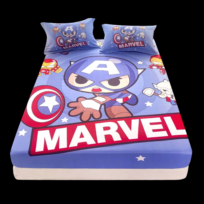 91家纺网 家纺一手货源 找家纺 一电 2026新款卡通床单床笠棕垫床套防尘罩席床垫保护套卡通儿童上下铺床单床笠-第五批 英雄队长