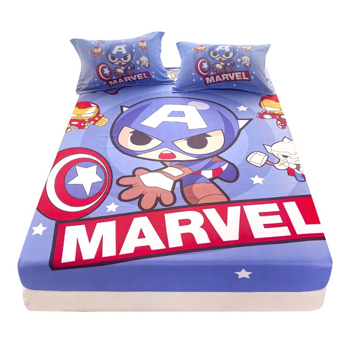 91家纺网 家纺一手货源 找家纺 一电 2026新款卡通床单床笠棕垫床套防尘罩席床垫保护套卡通儿童上下铺床单床笠-第五批 英雄队长