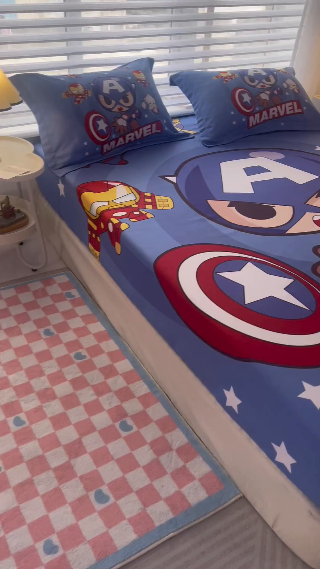 91家纺网 家纺一手货源 找家纺 一电 2026新款卡通床单床笠棕垫床套防尘罩席床垫保护套卡通儿童上下铺床单床笠-第五批 英雄队长