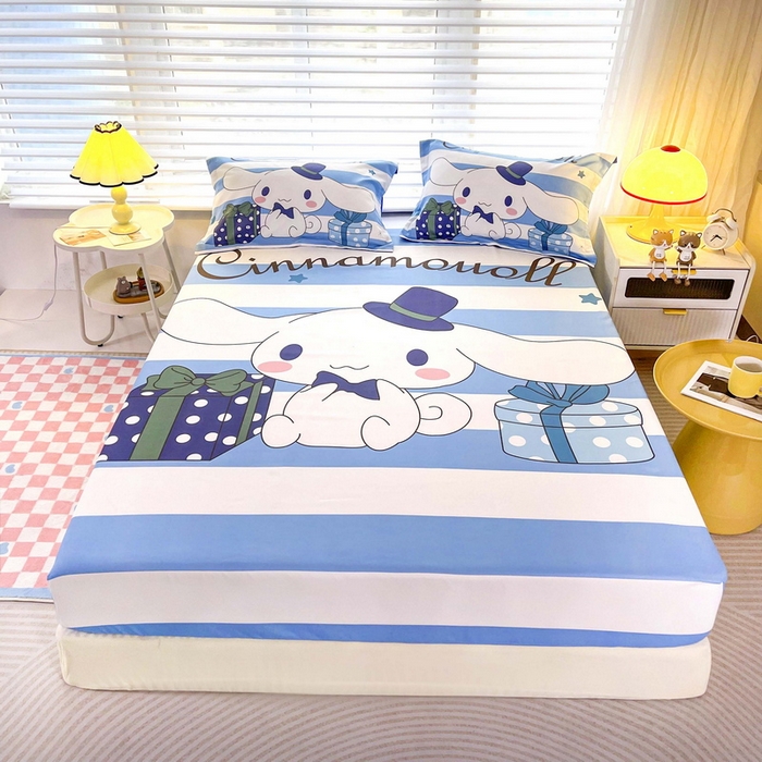 91家纺网 家纺一手货源 找家纺 一电 2026新款卡通床单床笠棕垫床套防尘罩席床垫保护套卡通儿童上下铺床单床笠-第五批 玉桂狗先生