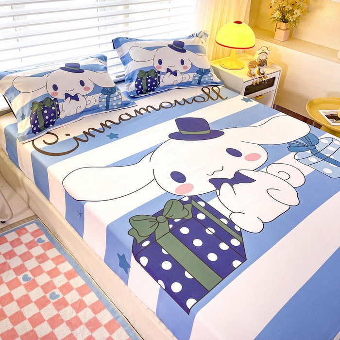 91家纺网 家纺一手货源 找家纺 一电 2026新款卡通床单床笠棕垫床套防尘罩席床垫保护套卡通儿童上下铺床单床笠-第五批 玉桂狗先生