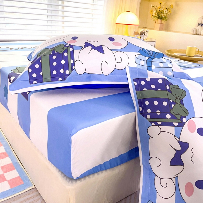 91家纺网 家纺一手货源 找家纺 一电 2026新款卡通床单床笠棕垫床套防尘罩席床垫保护套卡通儿童上下铺床单床笠-第五批 玉桂狗先生