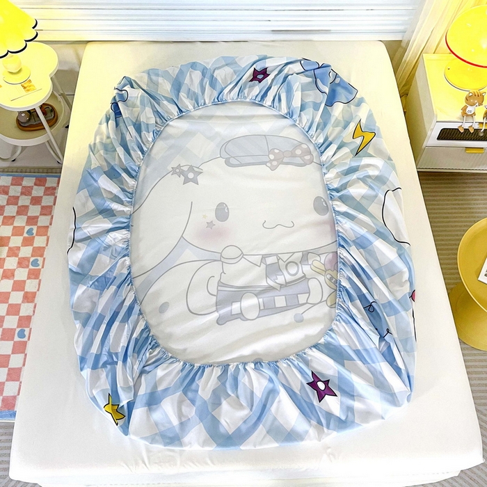 91家纺网 家纺一手货源 找家纺 一电 2026新款卡通床单床笠棕垫床套防尘罩席床垫保护套卡通儿童上下铺床单床笠-第五批 云朵玉桂狗