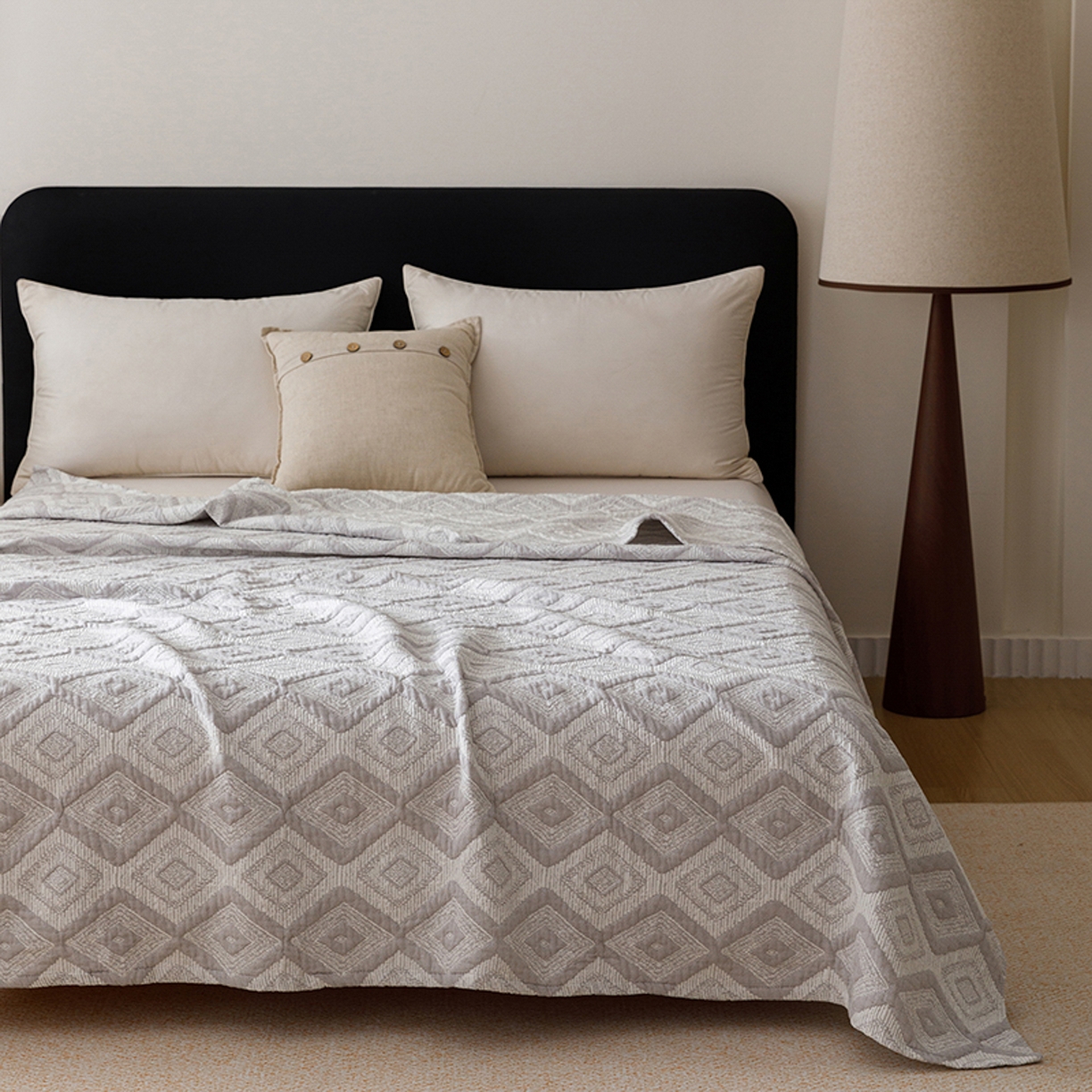 91家纺网 家纺一手货源 找家纺 （总）悦然毛巾被 2026新款全棉外贸条纹格子纱布盖毯