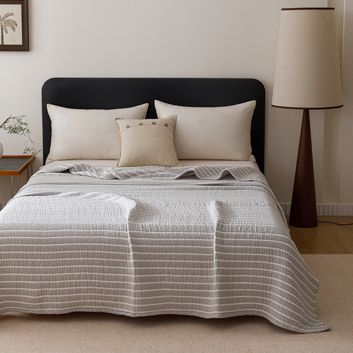 91家纺网 家纺一手货源 找家纺 （总）悦然毛巾被 2026新款全棉外贸条纹格子纱布盖毯