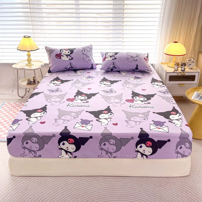 91家纺网 家纺一手货源 找家纺 （总）一电 2026新款跨境电商外贸四季卡通床笠单件床罩床垫套防滑套宿舍儿童床单定制-第七批