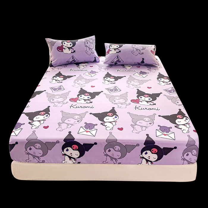 91家纺网 家纺一手货源 找家纺 一电 2026新款跨境电商外贸四季卡通床笠单件床罩床垫套防滑套宿舍儿童床单定制-第七批 爱心库洛米