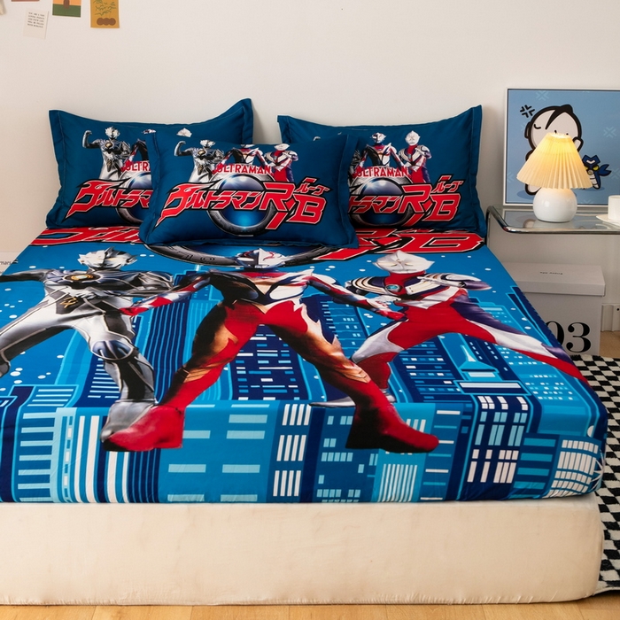 91家纺网 家纺一手货源 找家纺 一电 2026新款卡通床单床笠棕垫床套防尘罩席床垫保护套卡通儿童上下床床单床笠-第六批 奥特归来