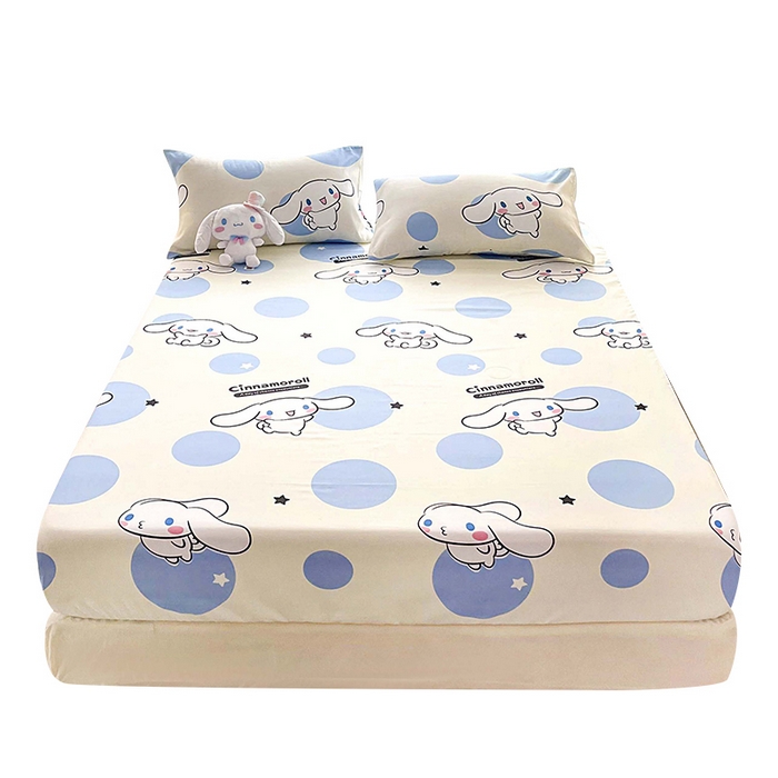 91家纺网 家纺一手货源 找家纺 一电 2026新款跨境电商外贸四季卡通床笠单件床罩床垫套防滑套宿舍儿童床单定制-第七批 圈圈玉桂狗