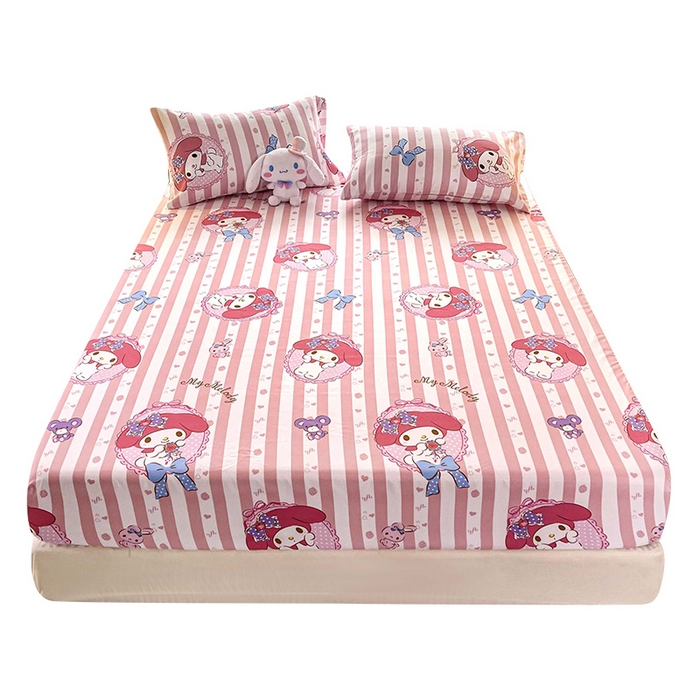 91家纺网 家纺一手货源 找家纺 一电 2026新款跨境电商外贸四季卡通床笠单件床罩床垫套防滑套宿舍儿童床单定制-第七批 田园美乐蒂
