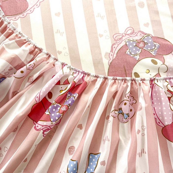 91家纺网 家纺一手货源 找家纺 一电 2026新款跨境电商外贸四季卡通床笠单件床罩床垫套防滑套宿舍儿童床单定制-第七批 田园美乐蒂