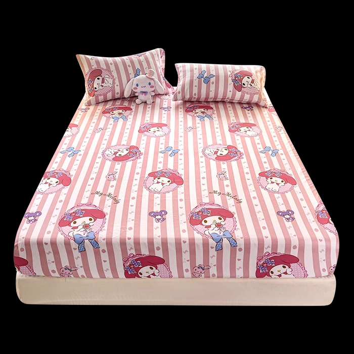 91家纺网 家纺一手货源 找家纺 一电 2026新款跨境电商外贸四季卡通床笠单件床罩床垫套防滑套宿舍儿童床单定制-第七批 田园美乐蒂