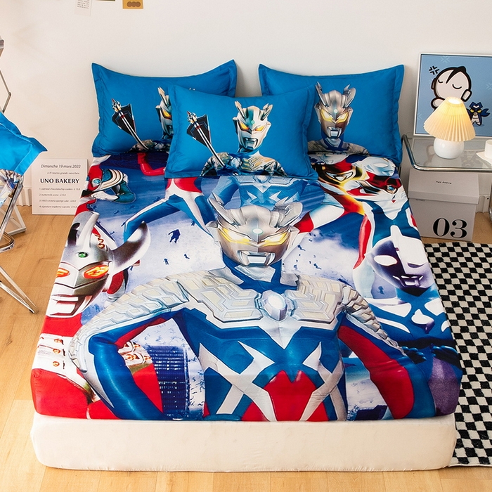 一电 2026新款卡通床单床笠棕垫床套防尘罩席床垫保护套卡通儿童上下床床单床笠-第六批 奥特家族