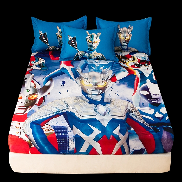 91家纺网 家纺一手货源 找家纺 一电 2026新款卡通床单床笠棕垫床套防尘罩席床垫保护套卡通儿童上下床床单床笠-第六批 奥特家族