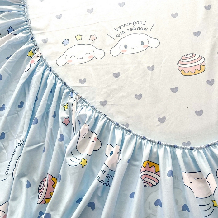 91家纺网 家纺一手货源 找家纺 一电 2026新款跨境电商外贸四季卡通床笠单件床罩床垫套防滑套宿舍儿童床单定制-第七批 星空玉桂狗