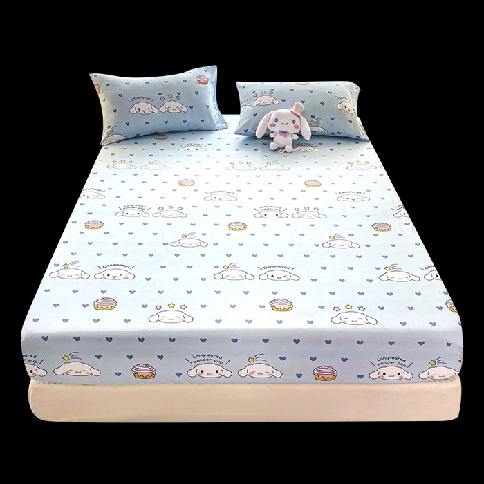 91家纺网 家纺一手货源 找家纺 一电 2026新款跨境电商外贸四季卡通床笠单件床罩床垫套防滑套宿舍儿童床单定制-第七批 星空玉桂狗