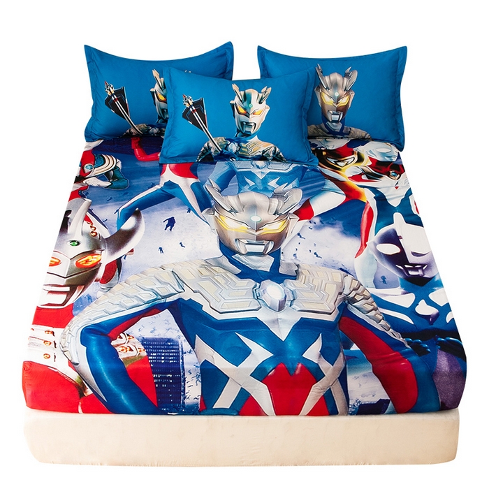 91家纺网 家纺一手货源 找家纺 一电 2026新款卡通床单床笠棕垫床套防尘罩席床垫保护套卡通儿童上下床床单床笠-第六批 奥特家族