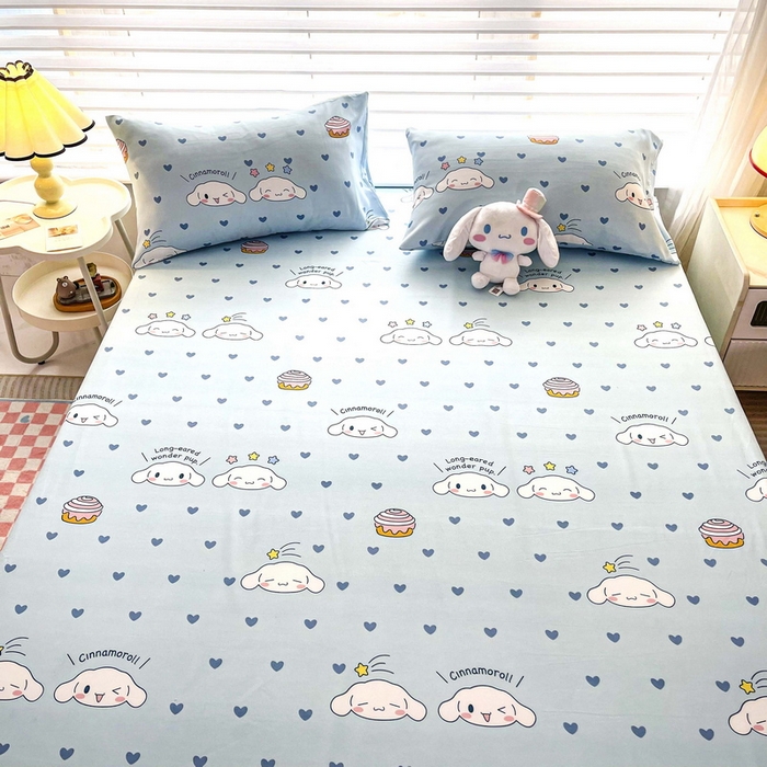 91家纺网 家纺一手货源 找家纺 一电 2026新款跨境电商外贸四季卡通床笠单件床罩床垫套防滑套宿舍儿童床单定制-第七批 星空玉桂狗