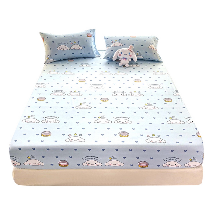91家纺网 家纺一手货源 找家纺 一电 2026新款跨境电商外贸四季卡通床笠单件床罩床垫套防滑套宿舍儿童床单定制-第七批 星空玉桂狗