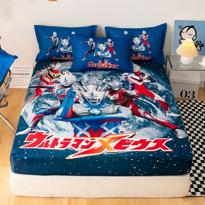 一电 2026新款卡通床单床笠棕垫床套防尘罩席床垫保护套卡通儿童上下床床单床笠-第六批 奥特警卫队