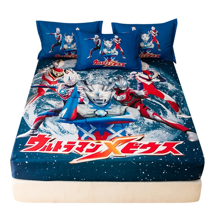 91家纺网 家纺一手货源 找家纺 一电 2026新款卡通床单床笠棕垫床套防尘罩席床垫保护套卡通儿童上下床床单床笠-第六批 奥特警卫队