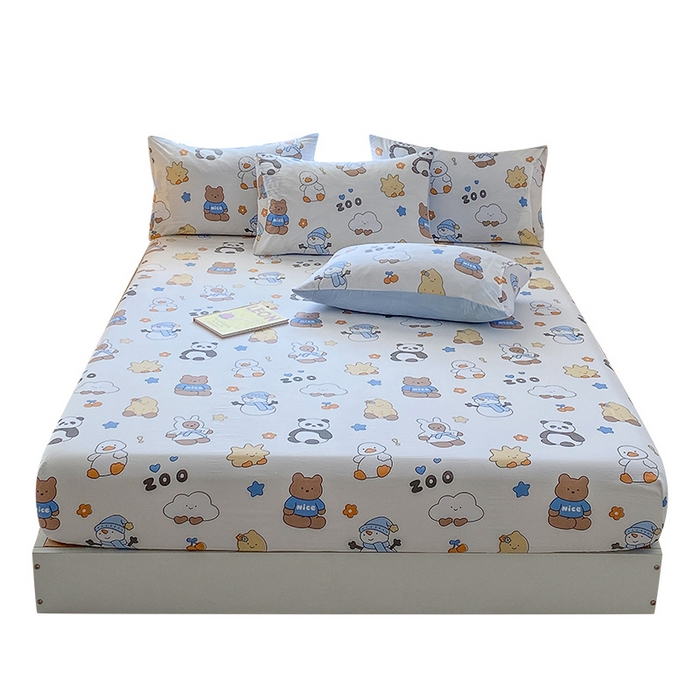91家纺网 家纺一手货源 找家纺 （总）一电 2026新款跨境电商外贸四季卡通床笠单件床罩床垫套防滑套宿舍儿童床单定制-第八批