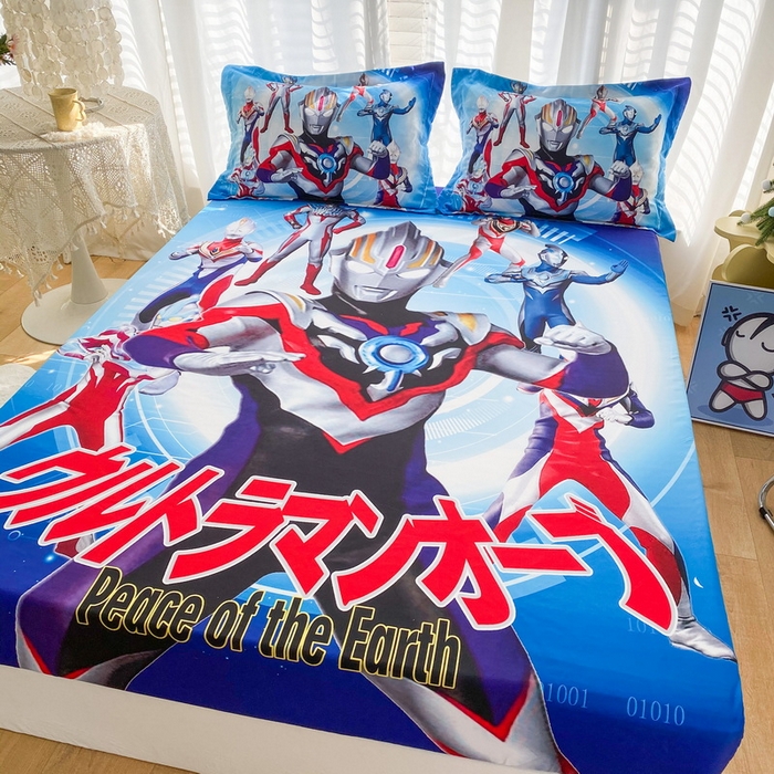 91家纺网 家纺一手货源 找家纺 一电 2026新款卡通床单床笠棕垫床套防尘罩席床垫保护套卡通儿童上下床床单床笠-第六批 奥特曼战队