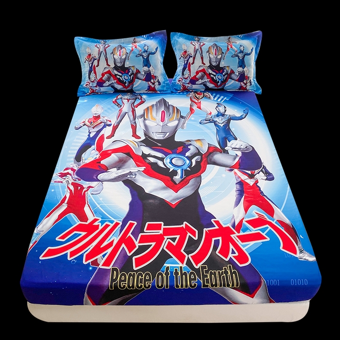 91家纺网 家纺一手货源 找家纺 一电 2026新款卡通床单床笠棕垫床套防尘罩席床垫保护套卡通儿童上下床床单床笠-第六批 奥特曼战队