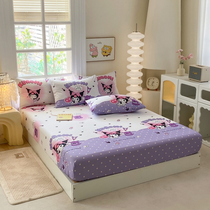 91家纺网 家纺一手货源 找家纺 （总）一电 2026新款跨境电商外贸四季卡通床笠单件床罩床垫套防滑套宿舍儿童床单定制-第八批