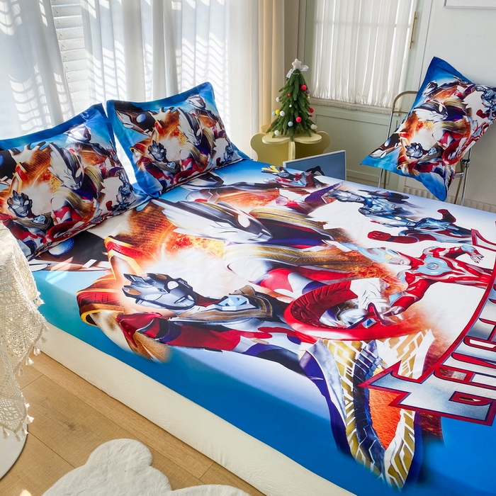 91家纺网 家纺一手货源 找家纺 一电 2026新款卡通床单床笠棕垫床套防尘罩席床垫保护套卡通儿童上下床床单床笠-第六批 闪电奥特曼