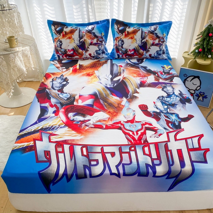 91家纺网 家纺一手货源 找家纺 一电 2026新款卡通床单床笠棕垫床套防尘罩席床垫保护套卡通儿童上下床床单床笠-第六批 闪电奥特曼